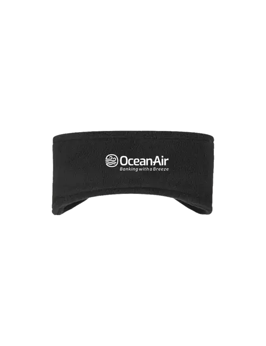 Black Stretch Fleece Headband w/OceanAir Logo