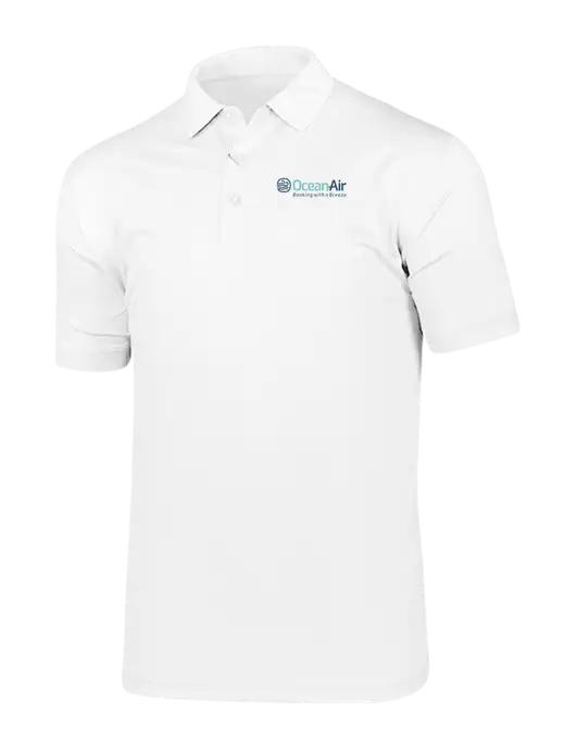 Callaway Vibrant Bright White Ventilated Polo w/OceanAir Logo