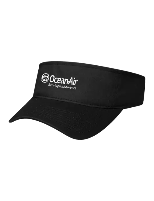 Black Cap Visor w/OceanAir Logo