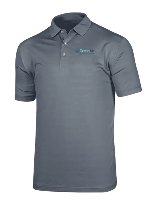 Callaway Vibrant Light Grey Ventilated Polo w/OceanAir Logo
