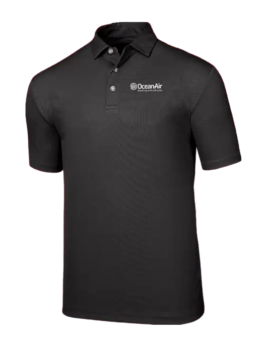 Callaway Birdseye Black Polo w/OceanAir Logo