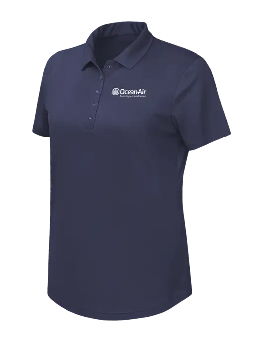 Callaway Womens Birdseye Navy Polo w/OceanAir Logo
