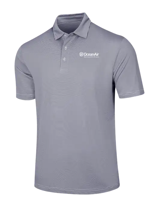 Callaway Navy Fine Line Stripe Polo w/OceanAir Logo
