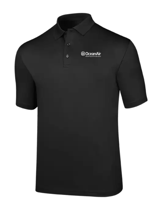 Callaway Opti-Dri Black Chev Polo w/OceanAir Logo