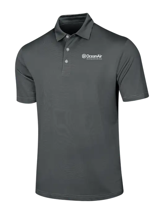 Callaway Black Fine Line Stripe Polo w/OceanAir Logo
