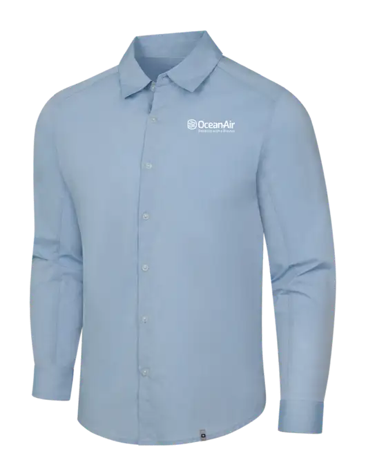 OGIO Light Blue Commuter Woven Shirt w/OceanAir Logo