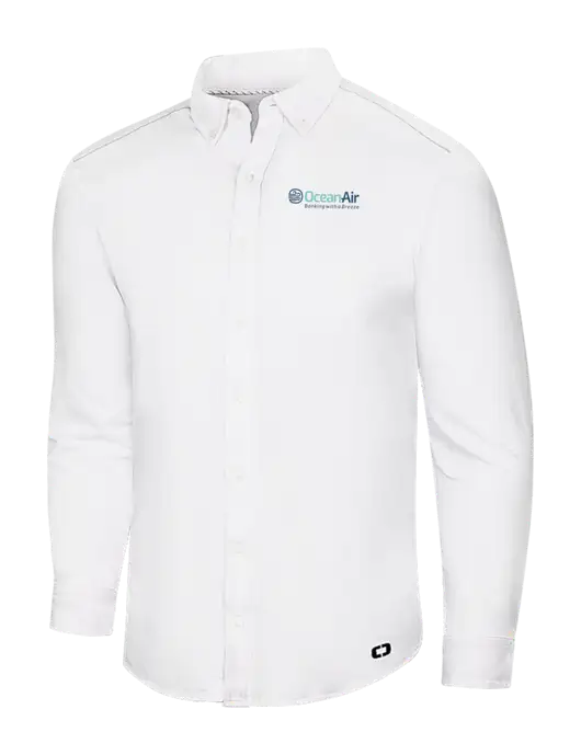 OGIO Bright White Modern Code Stretch Button-Up Shirt w/OceanAir Logo