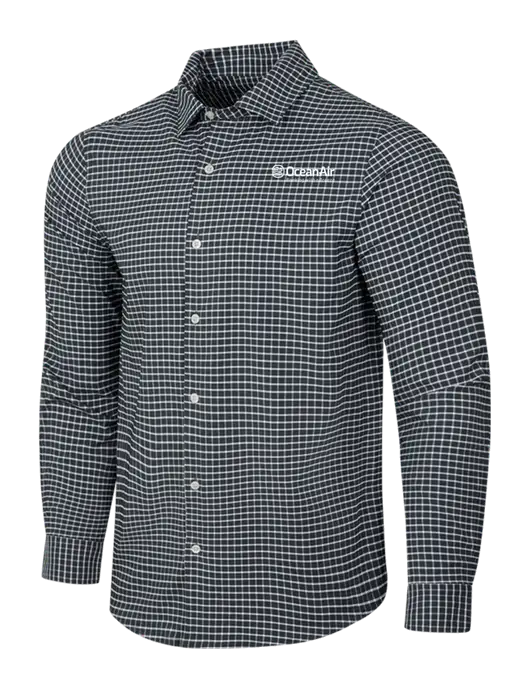Dark Grey/White City Stretch Shirt w/OceanAir Logo