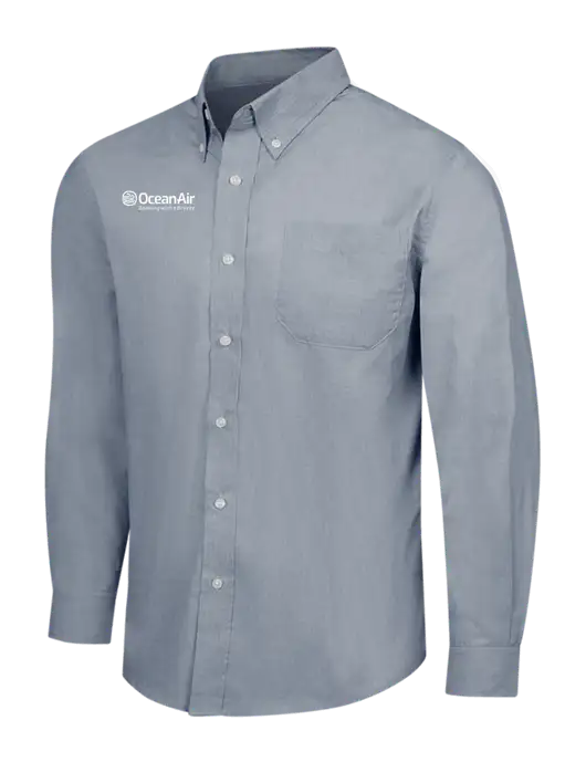 Navy Frost Crosshatch Easy Care Shirt w/OceanAir Logo