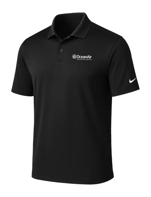 NIKE Black Victory Solid Polo w/OceanAir Logo