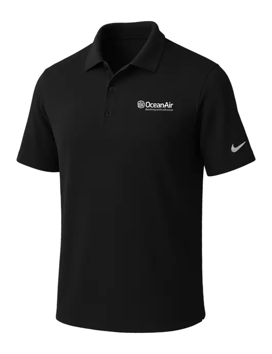 NIKE Black Dri-Fit Micro Pique Polo w/OceanAir Logo