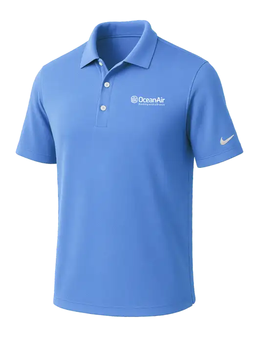 NIKE Carolina Blue Dri-Fit Micro Pique Polo w/OceanAir Logo