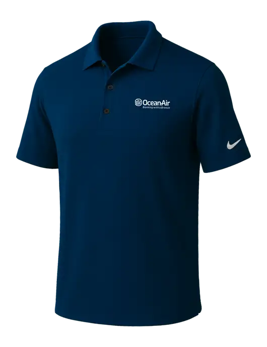 NIKE Navy Dri-Fit Micro Pique Polo w/OceanAir Logo