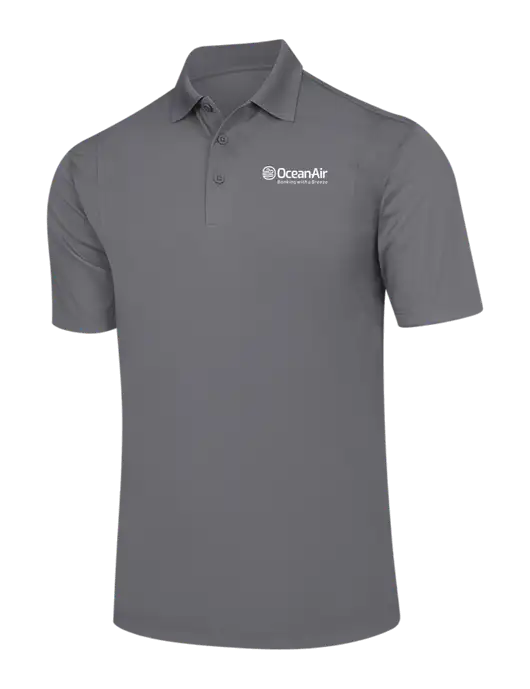 Medium Grey Micropique Sport-Wick Polo w/OceanAir Logo