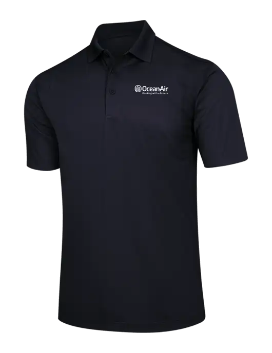 Black Micropique Sport-Wick Polo w/OceanAir Logo