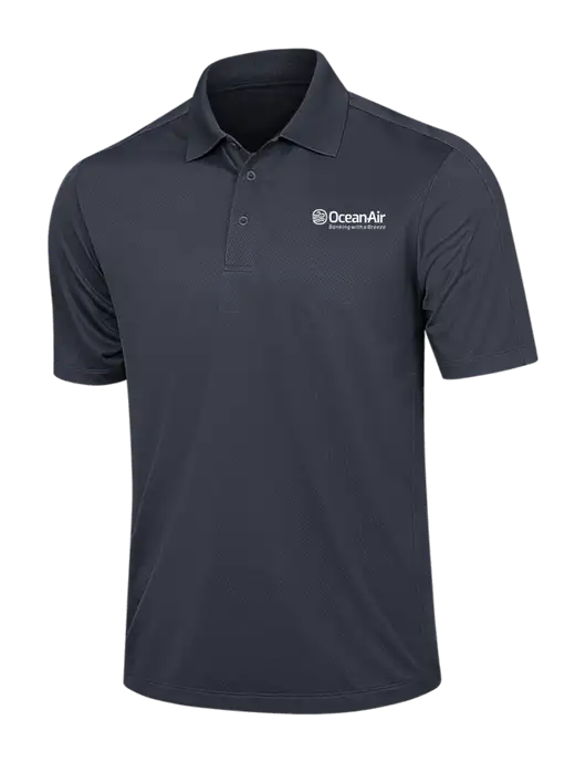 Dark Grey Diamond Textured Jacquard Polo w/OceanAir Logo