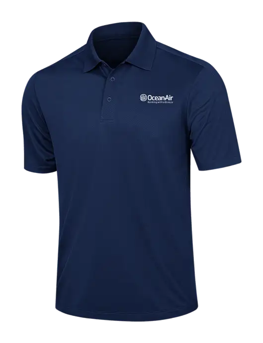 Dark Navy Diamond Textured Jacquard Polo w/OceanAir Logo