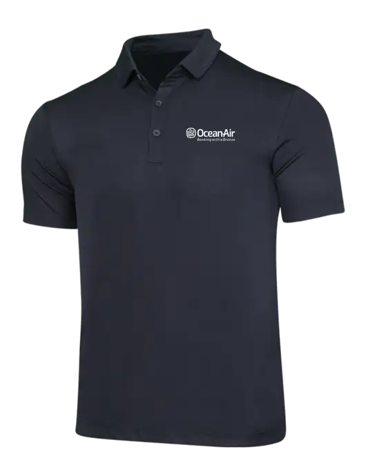 Black Posi-UV Pro Polo w/OceanAir Logo