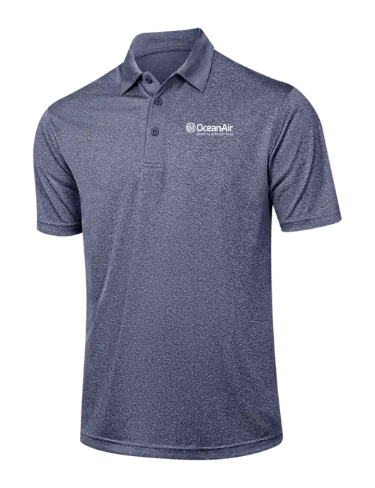 Navy Heather Contender Polo w/OceanAir Logo