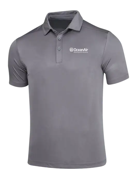 Dark Smoke Grey Posi-UV Pro Polo w/OceanAir Logo