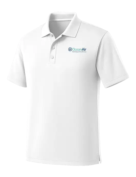 White Dry Zone UV Micro Mesh Polo w/OceanAir Logo
