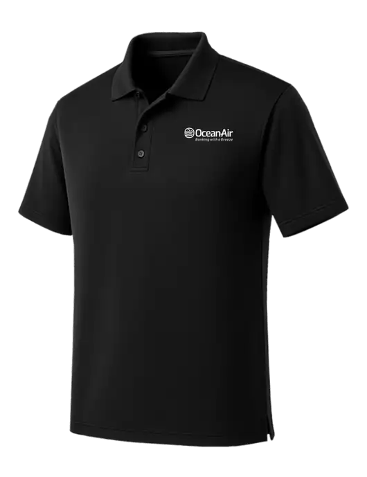 Black Dry Zone UV Micro Mesh Polo w/OceanAir Logo