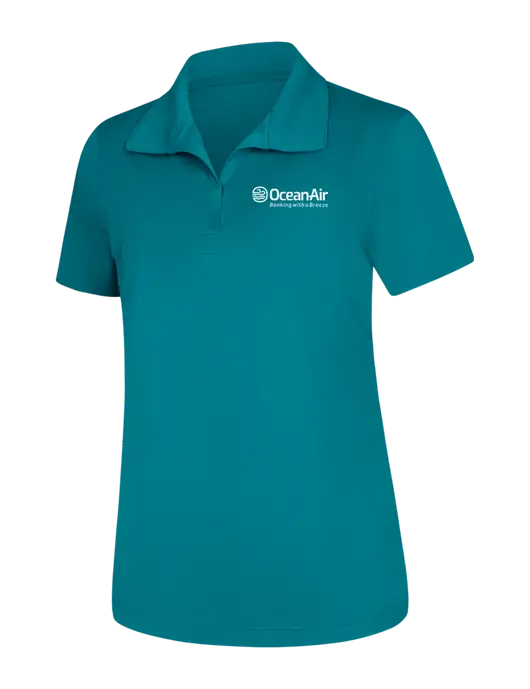 Womens Dark Sapphire Micropique Sport-Wick Polo w/OceanAir Logo