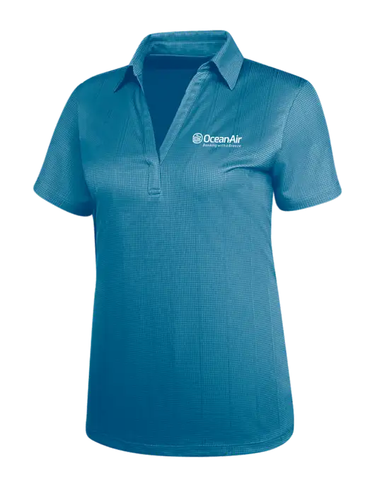Carolina Blue Womens Performance Fine Jacquard Polo w/OceanAir Logo