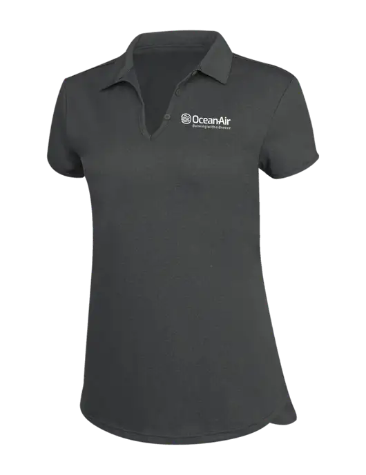 Womens Charcoal Trace Heather Polo w/OceanAir Logo