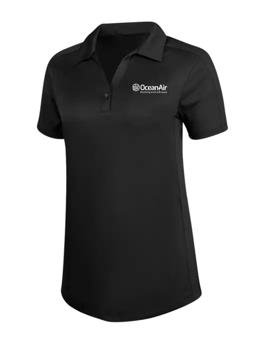 Womens Black Diamond Jacquard Polo w/OceanAir Logo