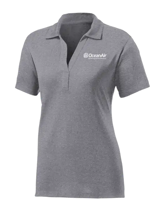Womens Medium Grey Heather Contender Polo w/OceanAir Logo