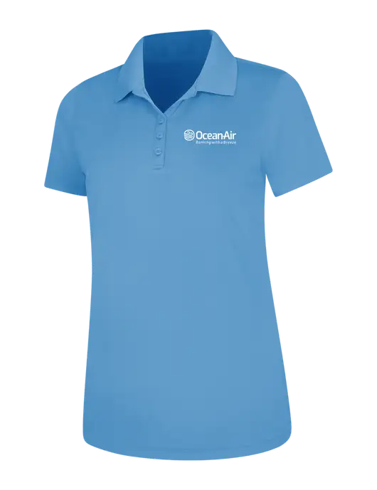 Carolina Blue Womens Dry Zone UV Mesh Polo w/OceanAir Logo