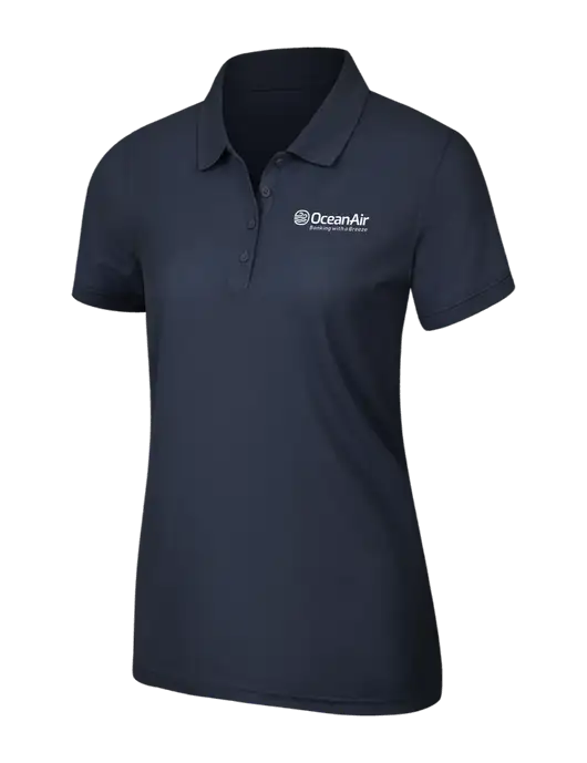 Navy Blue Womens Core Classic Pique Polo w/OceanAir Logo