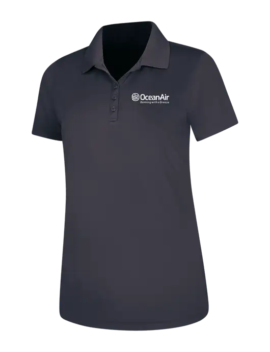 Dark Grey Womens Dry Zone UV Mesh Polo w/OceanAir Logo