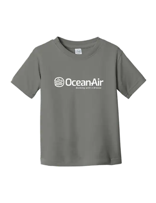 Rabbit Skins Charcoal Toddler Fine Jersey Tee w/OceanAir Logo