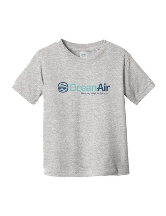 Rabbit Skins Light Grey Heather Toddler Fine Jersey Tee w/OceanAir Logo