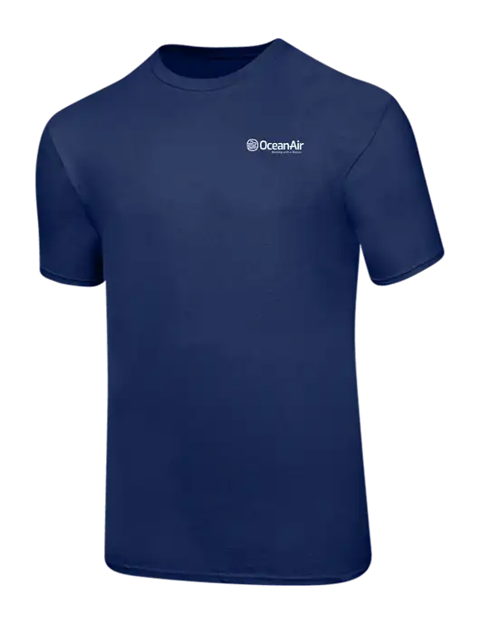 Ring Spun Navy 4.5 oz T-Shirt w/OceanAir Logo
