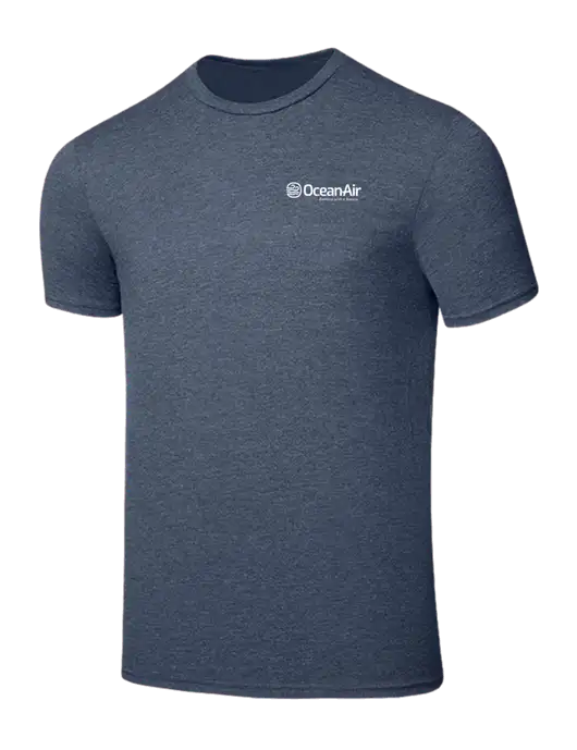 Seriously Soft Heathered Navy T-Shirt w/OceanAir Logo