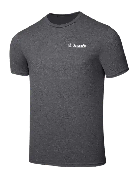 Seriously Soft Heathered Charcoal T-Shirt w/OceanAir Logo