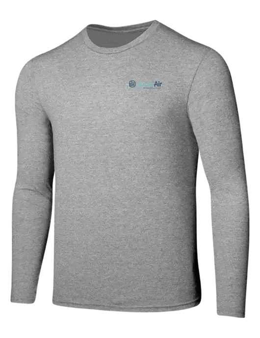 Seriously Soft Light Heathered Grey Long Sleeve T-Shirt w/OceanAir Logo