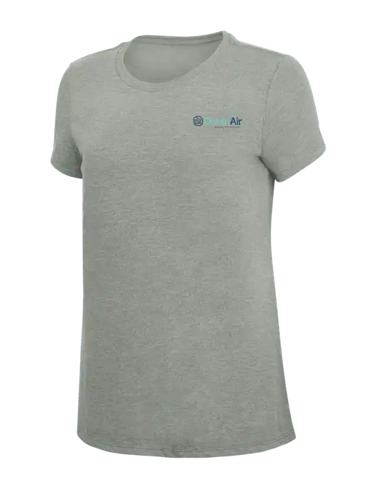 Womens Simply Soft Grey Frost 4.5oz  Poly/Combed Ring Spun Cotton T-Shirt w/OceanAir Logo