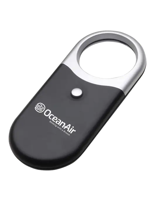 Compact Black Magnifier Light w/OceanAir Logo