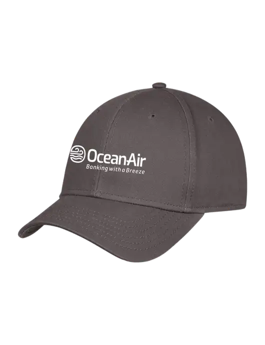Charcoal Structured Cap Hook & Loop w/OceanAir Logo