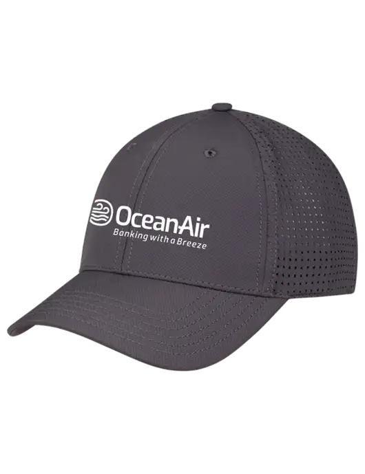 Charcoal Performance Stretchable Cap Hook & Loop w/OceanAir Logo