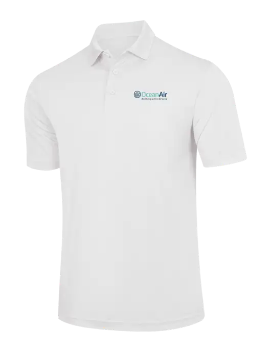 White PosiCharge Competitor Polo w/OceanAir Logo