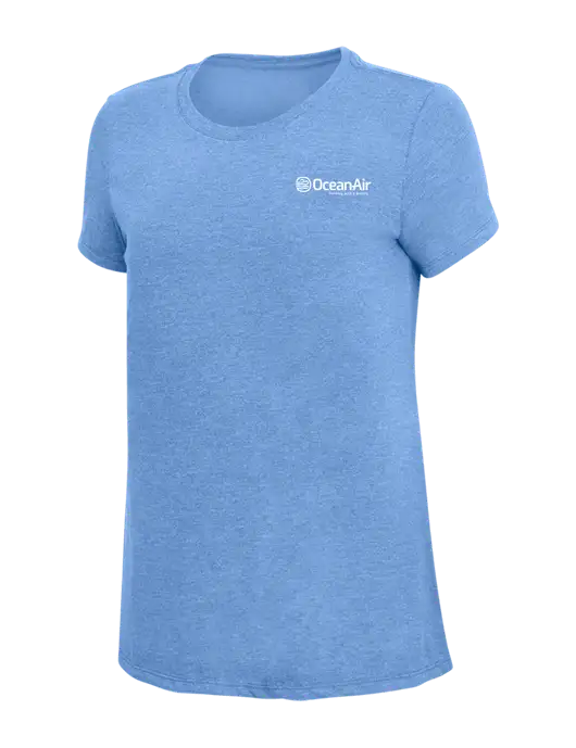Womens Simply Soft Maritime Frost 4.5oz Poly/Combed Ring Spun Cotton T-Shirt
 w/OceanAir Logo