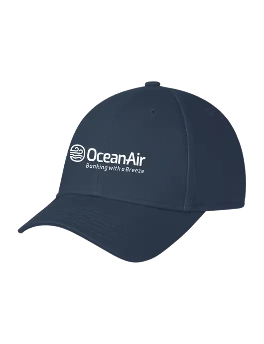 Navy Structured Cap Hook & Loop w/OceanAir Logo