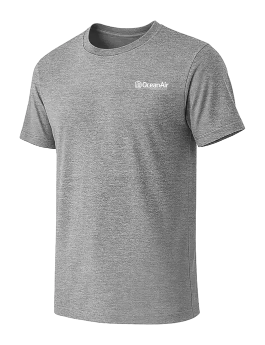 BELLA+CANVAS Heather Grey CVC Short Sleeve Tee w/OceanAir Logo