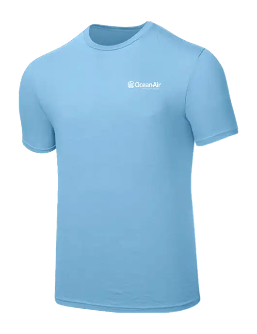 Seriously Soft Light Blue T-Shirt w/OceanAir Logo