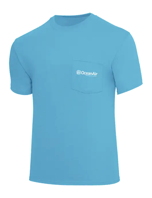 Core Blend Light Sapphire Blue Pocket T-Shirt w/OceanAir Logo